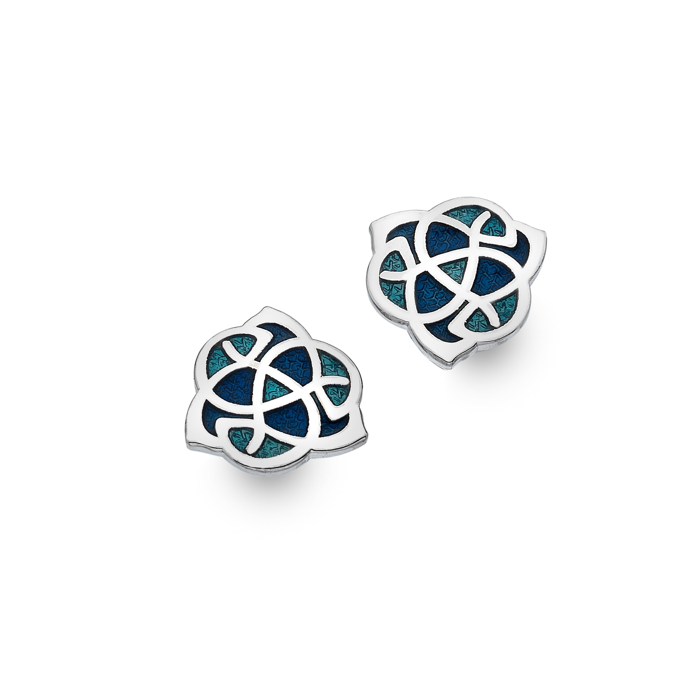 Blue Archibald Knox Style Studs